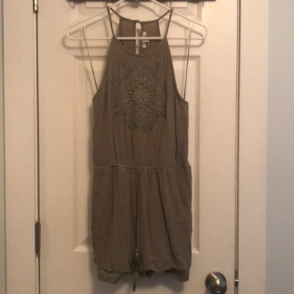 Vintage looking green romper